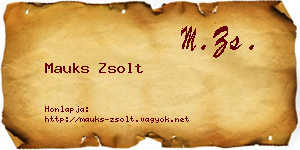 Mauks Zsolt névjegykártya